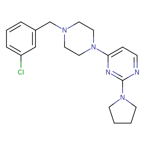 4-{4-[(3-chlorophenyl)methyl]piperazin-1-yl}-2-(pyrrolidin-1-yl)pyrimidine