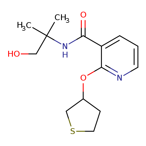 N-(1-hydroxy-2-methylpropan-2-yl)-2-(thiolan-3-yloxy)pyridine-3-carboxamide