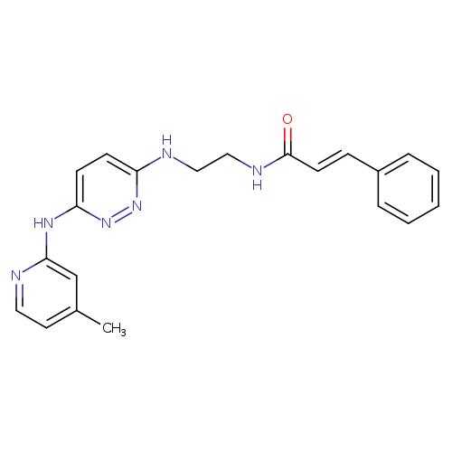 (2E)-N-[2-({6-[(4-methylpyridin-2-yl)amino]pyridazin-3-yl}amino)ethyl]-3-phenylprop-2-enamide