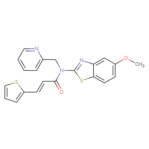 (2E)-N-(5-methoxy-1,3-benzothiazol-2-yl)-N-[(pyridin-2-yl)methyl]-3-(thiophen-2-yl)prop-2-enamide