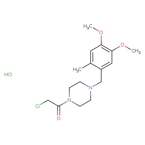 2-chloro-1-{4-[(4,5-dimethoxy-2-methylphenyl)methyl]piperazin-1-yl}ethan-1-one hydrochloride