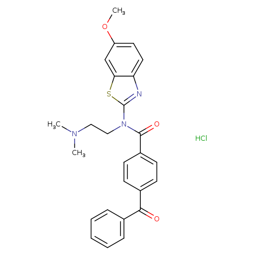 4-benzoyl-N-[2-(dimethylamino)ethyl]-N-(6-methoxy-1,3-benzothiazol-2-yl)benzamide hydrochloride