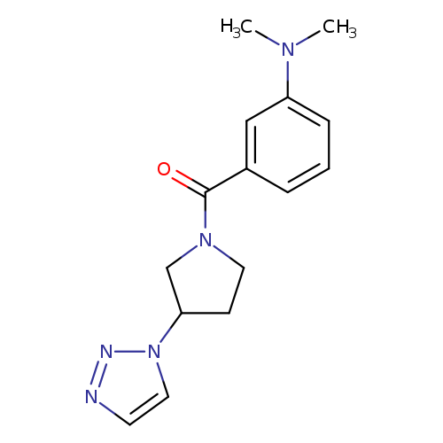 N,N-dimethyl-3-[3-(1H-1,2,3-triazol-1-yl)pyrrolidine-1-carbonyl]aniline