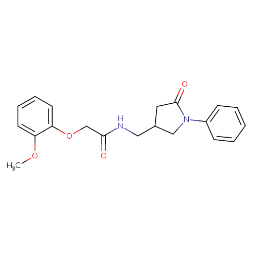 2-(2-methoxyphenoxy)-N-[(5-oxo-1-phenylpyrrolidin-3-yl)methyl]acetamide