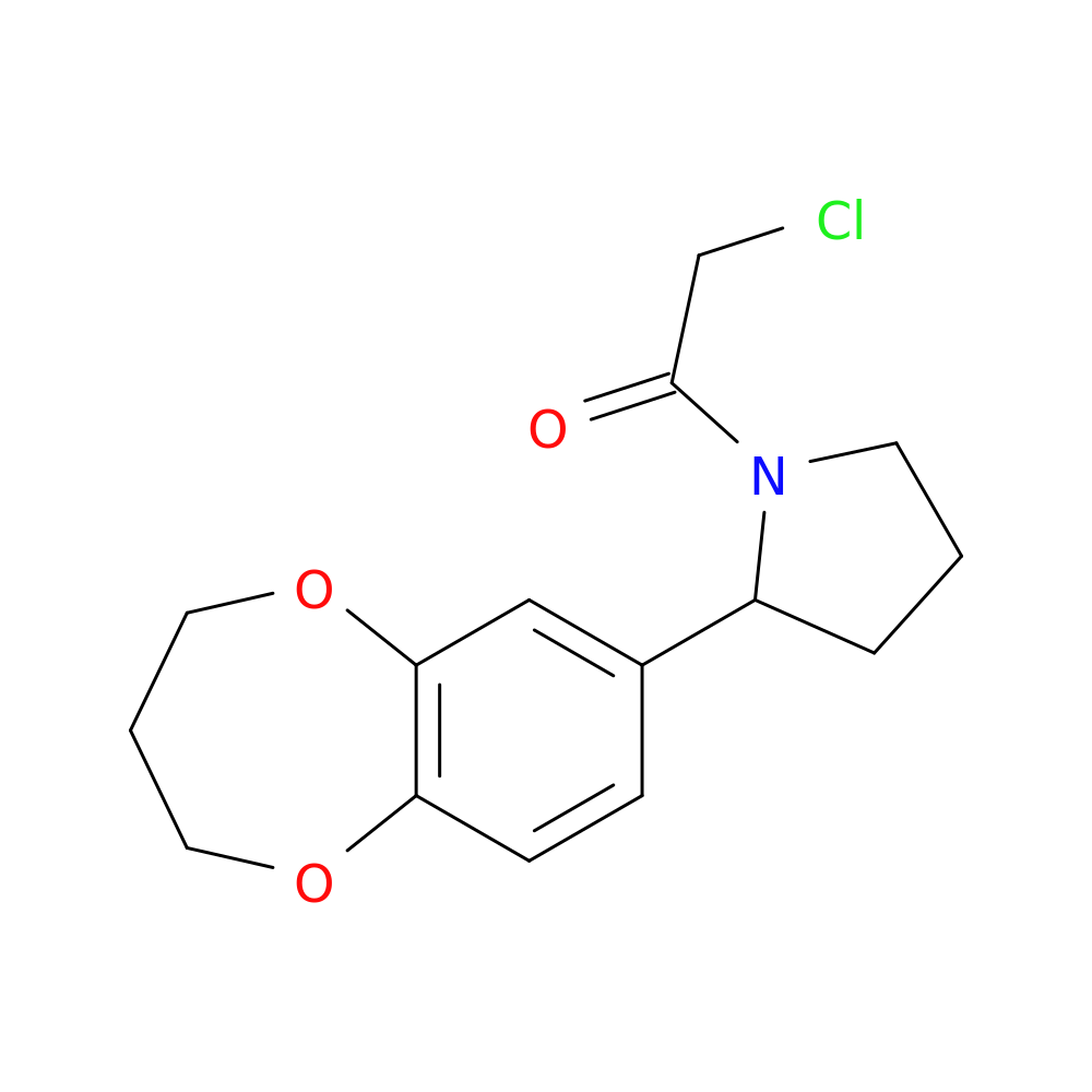 2-chloro-1-[2-(3,4-dihydro-2H-1,5-benzodioxepin-7-yl)pyrrolidin-1-yl]ethan-1-one
