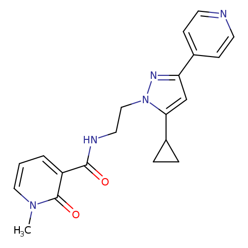 N-{2-[5-cyclopropyl-3-(pyridin-4-yl)-1H-pyrazol-1-yl]ethyl}-1-methyl-2-oxo-1,2-dihydropyridine-3-carboxamide