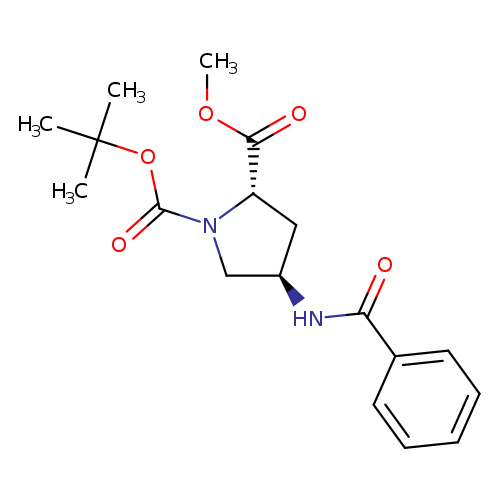 1,2-Pyrrolidinedicarboxylic acid, 4-(benzoylamino)-, 1-(1,1-dimethylethyl) 2-methyl ester, (2S,4R)-
