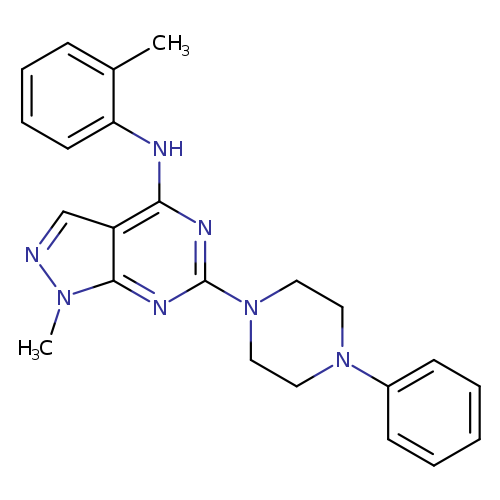 1-methyl-N-(2-methylphenyl)-6-(4-phenylpiperazin-1-yl)-1H-pyrazolo[3,4-d]pyrimidin-4-amine