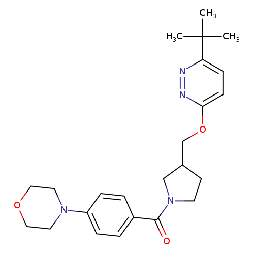 4-[4-(3-{[(6-tert-butylpyridazin-3-yl)oxy]methyl}pyrrolidine-1-carbonyl)phenyl]morpholine