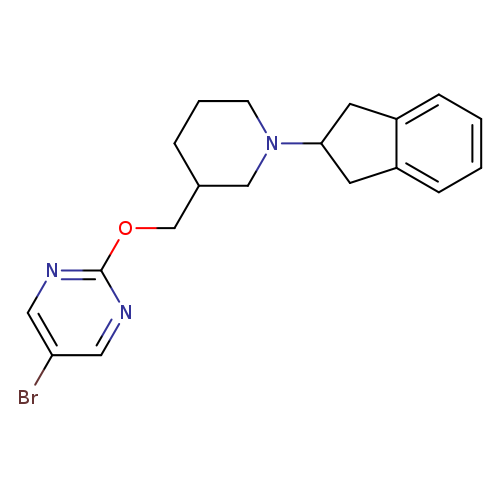 5-bromo-2-{[1-(2,3-dihydro-1H-inden-2-yl)piperidin-3-yl]methoxy}pyrimidine