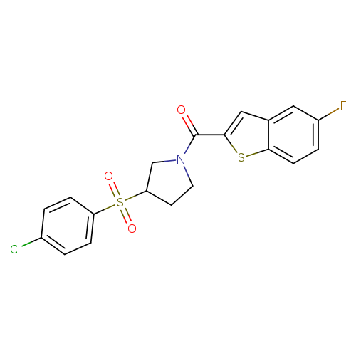 3-(4-chlorobenzenesulfonyl)-1-(5-fluoro-1-benzothiophene-2-carbonyl)pyrrolidine
