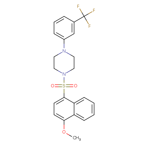 1-[(4-methoxynaphthalen-1-yl)sulfonyl]-4-[3-(trifluoromethyl)phenyl]piperazine