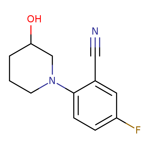 5-fluoro-2-(3-hydroxypiperidin-1-yl)benzonitrile