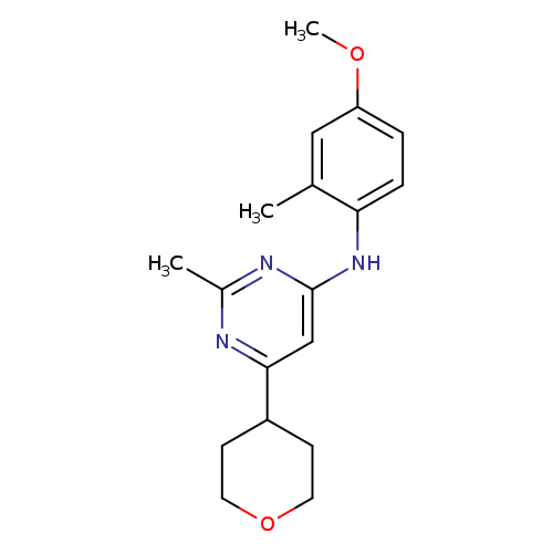 N-(4-methoxy-2-methylphenyl)-2-methyl-6-(oxan-4-yl)pyrimidin-4-amine