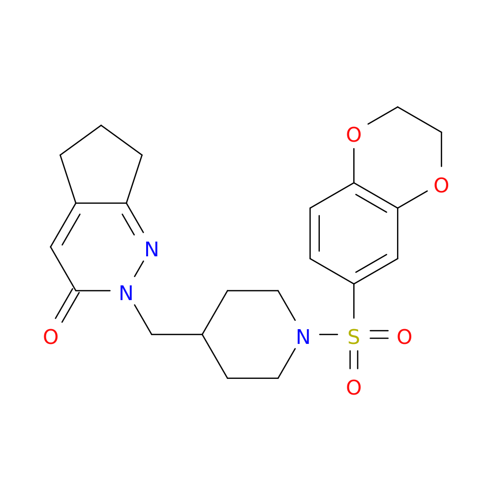 2-{[1-(2,3-dihydro-1,4-benzodioxine-6-sulfonyl)piperidin-4-yl]methyl}-2H,3H,5H,6H,7H-cyclopenta[c]pyridazin-3-one