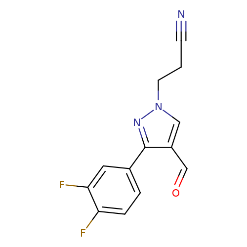 3-[3-(3,4-difluorophenyl)-4-formyl-1H-pyrazol-1-yl]propanenitrile
