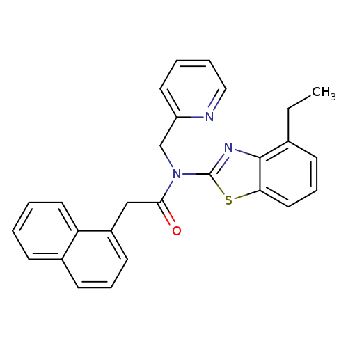 N-(4-ethyl-1,3-benzothiazol-2-yl)-2-(naphthalen-1-yl)-N-[(pyridin-2-yl)methyl]acetamide