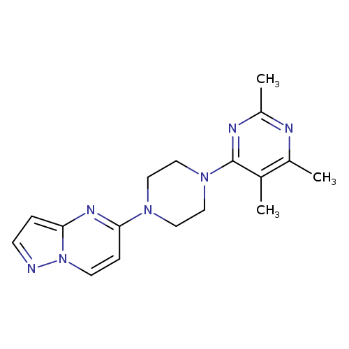 2,4,5-trimethyl-6-(4-{pyrazolo[1,5-a]pyrimidin-5-yl}piperazin-1-yl)pyrimidine