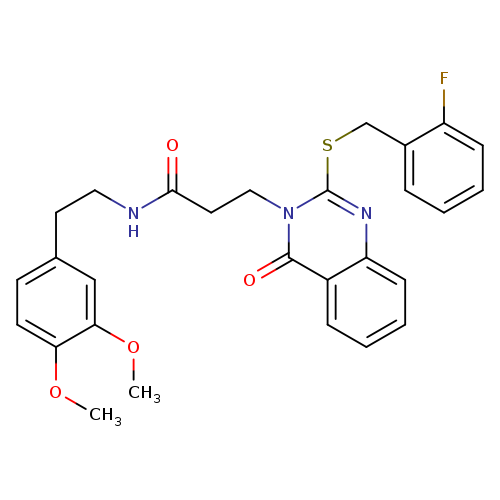 N-[2-(3,4-dimethoxyphenyl)ethyl]-3-(2-{[(2-fluorophenyl)methyl]sulfanyl}-4-oxo-3,4-dihydroquinazolin-3-yl)propanamide