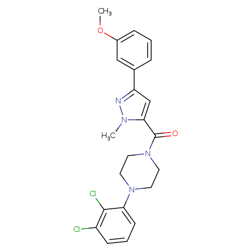 1-(2,3-dichlorophenyl)-4-[3-(3-methoxyphenyl)-1-methyl-1H-pyrazole-5-carbonyl]piperazine