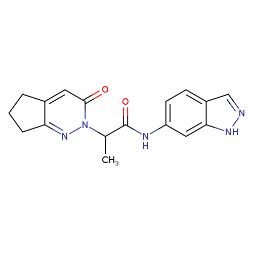 N-(1H-indazol-6-yl)-2-{3-oxo-2H,3H,5H,6H,7H-cyclopenta[c]pyridazin-2-yl}propanamide