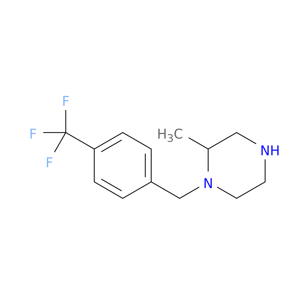 2-methyl-1-{[4-(trifluoromethyl)phenyl]methyl}piperazine