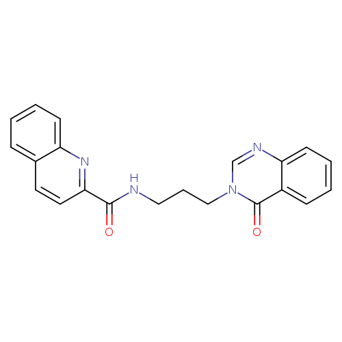 N-[3-(4-oxo-3(4H)-quinazolinyl)propyl]-2-quinolinecarboxamide
