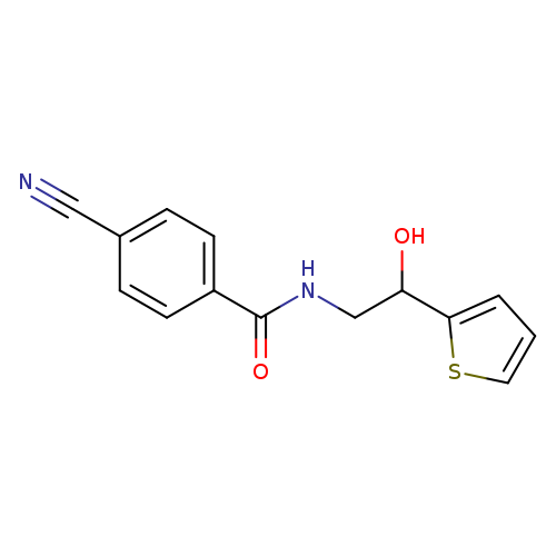 4-cyano-N-[2-hydroxy-2-(thiophen-2-yl)ethyl]benzamide