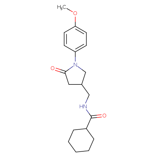 N-{[1-(4-methoxyphenyl)-5-oxopyrrolidin-3-yl]methyl}cyclohexanecarboxamide
