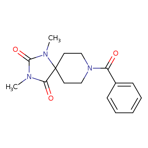 8-benzoyl-1,3-dimethyl-1,3,8-triazaspiro[4.5]decane-2,4-dione