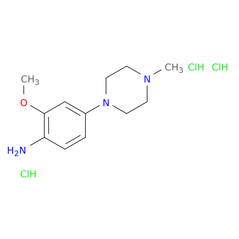 2-Methoxy-4-(4-methylpiperazin-1-yl)aniline,  trihydrochloride