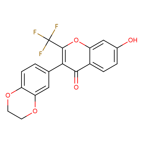 4H-1-Benzopyran-4-one,3-(2,3-dihydro-1,4-benzodioxin-6-yl)-7-hydroxy-2-(trifluoromethyl)-