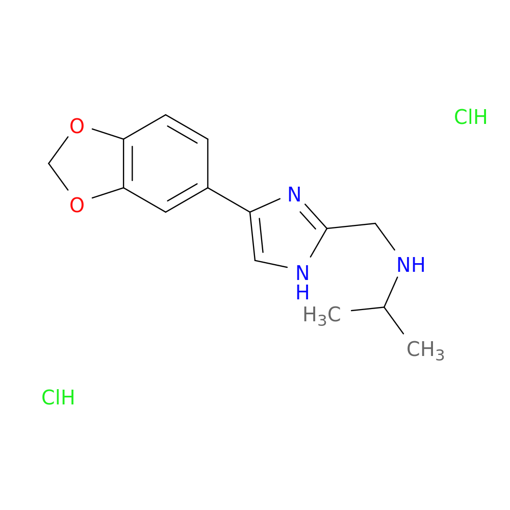 {[4-(1,3-dioxaindan-5-yl)-1H-imidazol-2-yl]methyl}(propan-2-yl)amine dihydrochloride