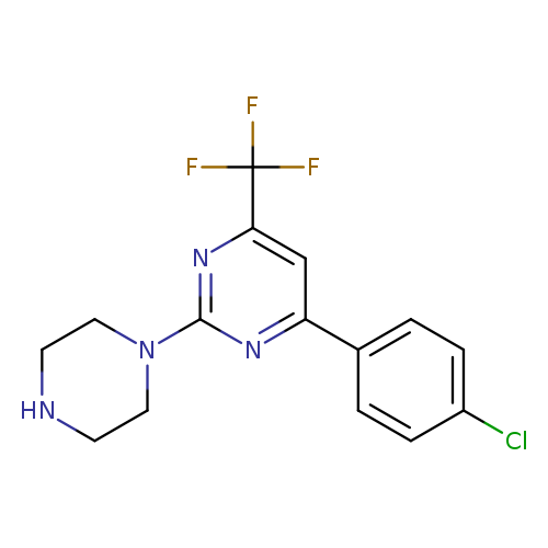4-(4-chlorophenyl)-2-piperazin-1-yl-6-(trifluoromethyl)pyrimidine
