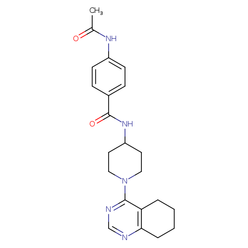 4-acetamido-N-[1-(5,6,7,8-tetrahydroquinazolin-4-yl)piperidin-4-yl]benzamide