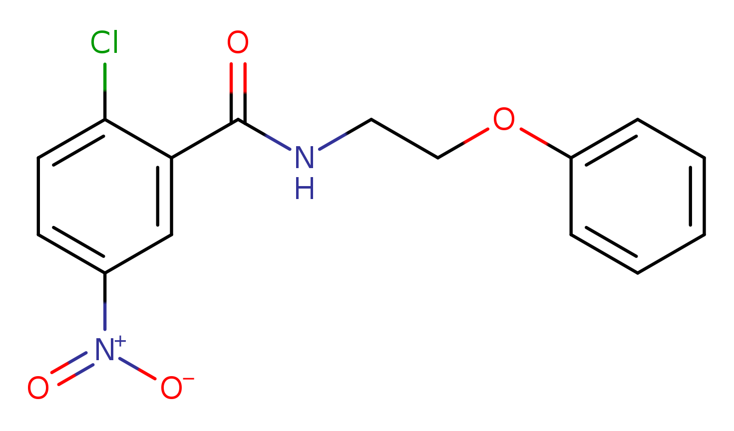 2-chloro-5-nitro-N-(2-phenoxyethyl)benzamide