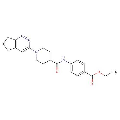 ethyl 4-(1-{5H,6H,7H-cyclopenta[c]pyridazin-3-yl}piperidine-4-amido)benzoate