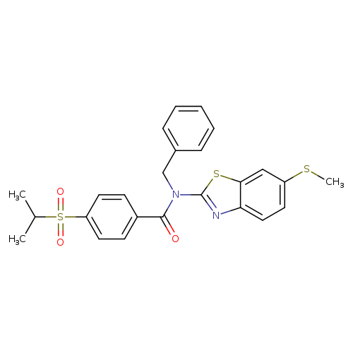 N-benzyl-N-[6-(methylsulfanyl)-1,3-benzothiazol-2-yl]-4-(propane-2-sulfonyl)benzamide