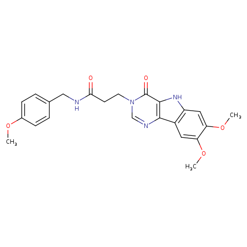 3-{7,8-dimethoxy-4-oxo-3H,4H,5H-pyrimido[5,4-b]indol-3-yl}-N-[(4-methoxyphenyl)methyl]propanamide