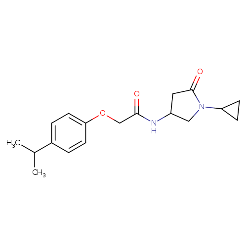 N-(1-cyclopropyl-5-oxopyrrolidin-3-yl)-2-[4-(propan-2-yl)phenoxy]acetamide