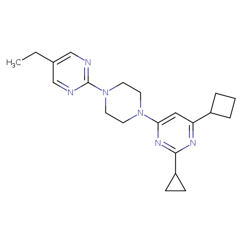 4-cyclobutyl-2-cyclopropyl-6-[4-(5-ethylpyrimidin-2-yl)piperazin-1-yl]pyrimidine