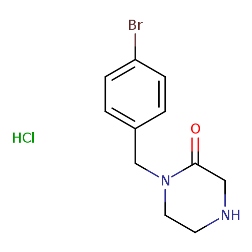 1-[(4-bromophenyl)methyl]piperazin-2-one hydrochloride