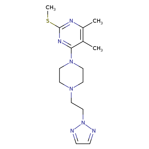 4,5-dimethyl-2-(methylsulfanyl)-6-{4-[2-(2H-1,2,3-triazol-2-yl)ethyl]piperazin-1-yl}pyrimidine