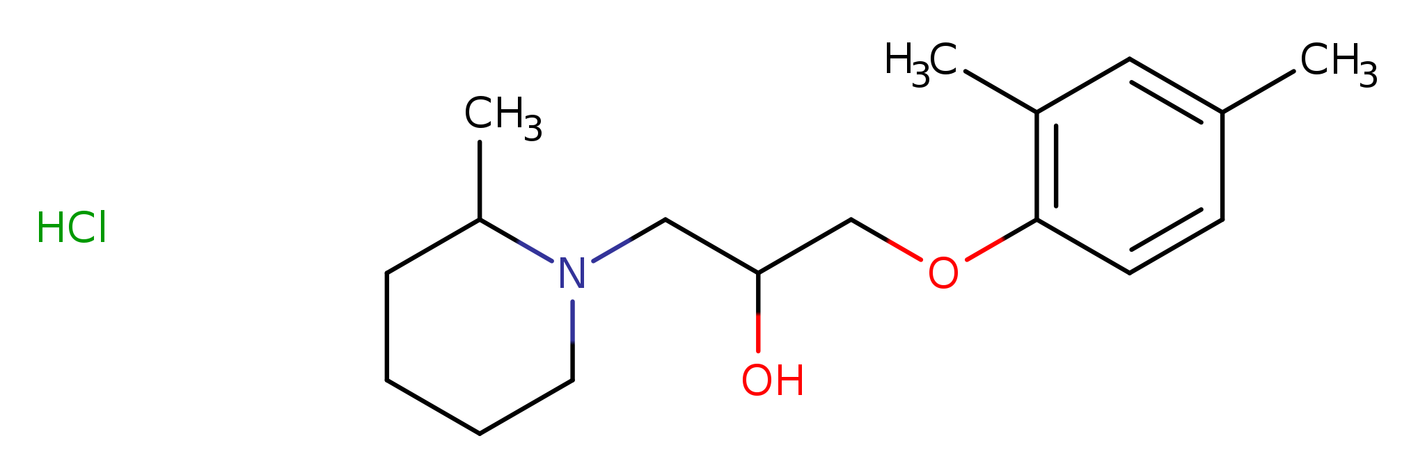 1-(2,4-DIMETHYLPHENOXY)-3-(2-METHYLPIPERIDIN-1-YL)PROPAN-2-OL HYDROCHLORI+