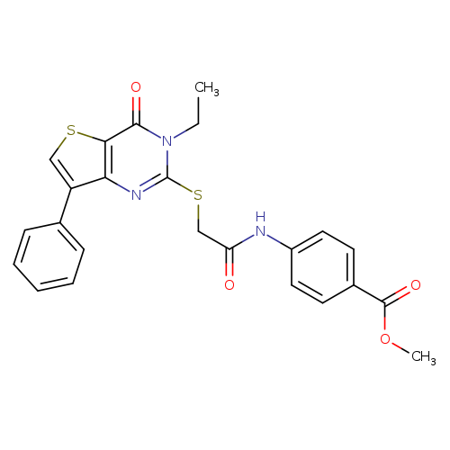 methyl 4-[2-({3-ethyl-4-oxo-7-phenyl-3H,4H-thieno[3,2-d]pyrimidin-2-yl}sulfanyl)acetamido]benzoate