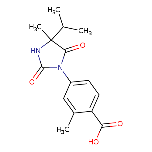 2-methyl-4-[4-methyl-2,5-dioxo-4-(propan-2-yl)imidazolidin-1-yl]benzoic acid