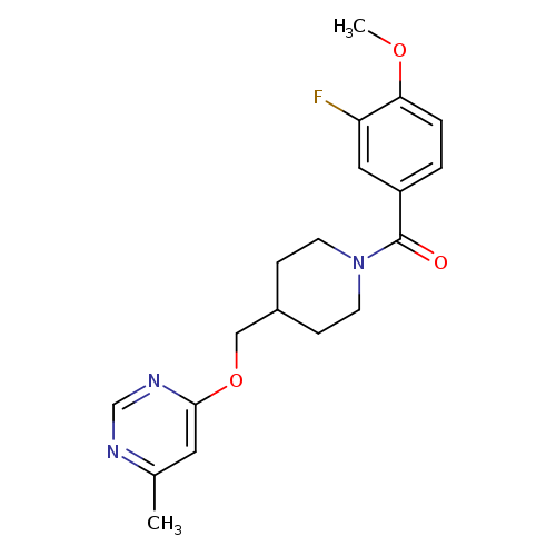 4-{[1-(3-fluoro-4-methoxybenzoyl)piperidin-4-yl]methoxy}-6-methylpyrimidine