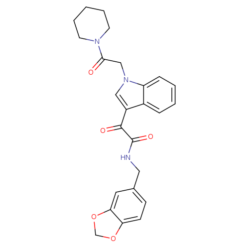 N-[(2H-1,3-benzodioxol-5-yl)methyl]-2-oxo-2-{1-[2-oxo-2-(piperidin-1-yl)ethyl]-1H-indol-3-yl}acetamide