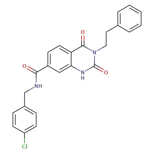 N-[(4-chlorophenyl)methyl]-2,4-dioxo-3-(2-phenylethyl)-1,2,3,4-tetrahydroquinazoline-7-carboxamide