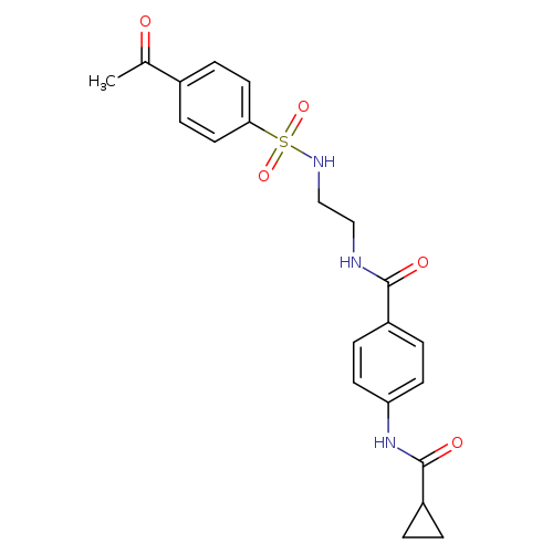 N-[2-(4-acetylbenzenesulfonamido)ethyl]-4-cyclopropaneamidobenzamide